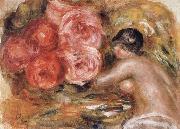 Pierre Renoir Roses and Study of Gabrielle oil painting reproduction